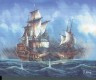 Канва с рисунком "Крушение корабля" серия 11.000 1 шт. (Collection D'Art 11473) 50см х 60см