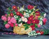Канва с рисунком "Корзина с цветами" серия 11.000 1 шт. (Collection D'Art 11581) 50см х 60см