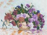 Канва с рисунком "Розы в вазе" серия 12.000 1 шт. (Collection D'Art 12965) 60см х 80см
