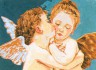 Канва с рисунком "Ангелы" серия 6.000 1 шт. (Collection D'Art 6030) 30см х 40см
