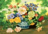 Канва с рисунком "Букет с розами" серия 12.000 1 шт. (Collection D'Art 12987) 50см х 60см