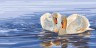 Канва с рисунком "Два лебедя" серия 13.000 1 шт. (Collection D'Art 13983) 60см х 110см