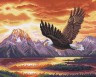 Канва с рисунком Орел в небе 1 шт. ("М.П.Студия" Г-065) 50см х 40см