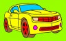 Набор для раскрашивания цв.песком "Желтый автомобиль" блистер 1 шт. ("Hobbius" KFP/S) 22.5см х 16см