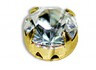 Стразы пришивные Crystal/gold пакет 24 шт. ("Preciosa" 7080 SS34) 7.2мм