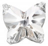 Стразы в металлической оправе Crystal / "silver" бабочка набор 4 шт. ("PRECIOSA" 1410/01) 10мм х 10мм стекло