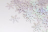 Пайетки россыпью фигурные Снежинки пакет 1 шт. (HobbyLife FLK524) 18мм х 18мм 50 гр. PET-100%